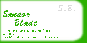 sandor bladt business card